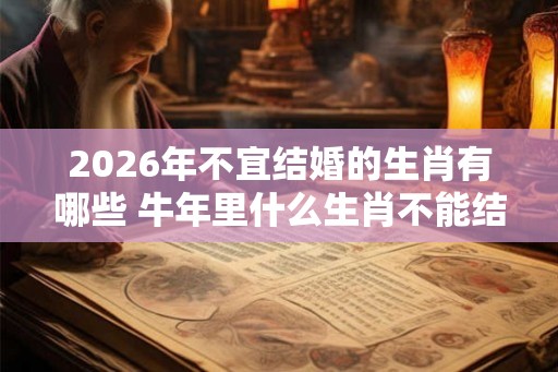 2026年不宜结婚的生肖有哪些 牛年里什么生肖不能结婚