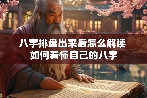 八字排盘出来后怎么解读 如何看懂自己的八字