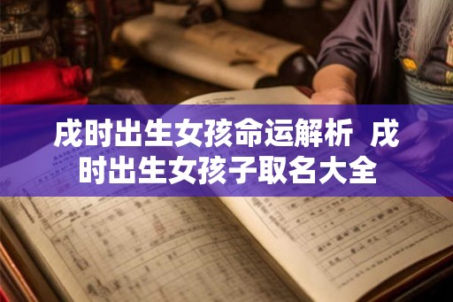 戌时出生女孩命运解析  戌时出生女孩子取名大全