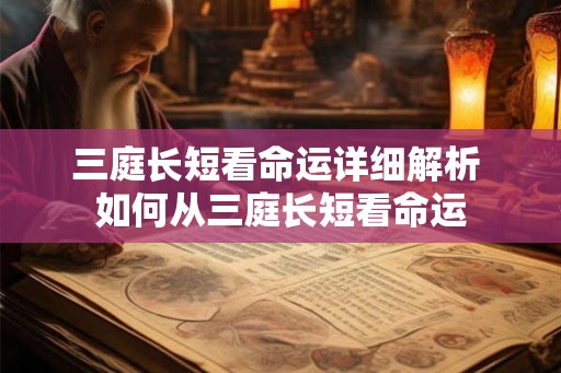 三庭长短看命运详细解析 如何从三庭长短看命运 三庭长短看命运详细解析 如何从三庭长短看命运