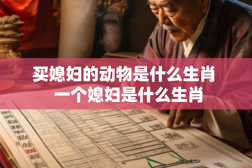 买媳妇的动物是什么生肖  一个媳妇是什么生肖
