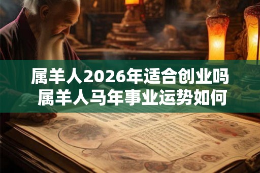 属羊人2026年适合创业吗 属羊人马年事业运势如何