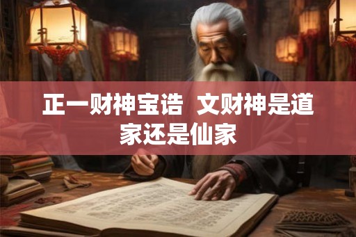 正一财神宝诰  文财神是道家还是仙家