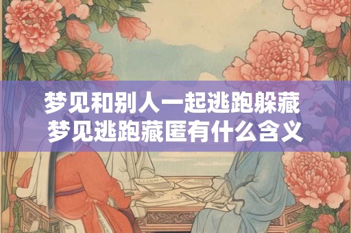 梦见和别人一起逃跑躲藏 梦见逃跑藏匿有什么含义