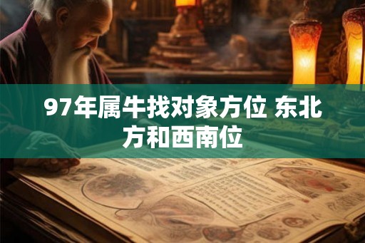 97年属牛找对象方位 东北方和西南位