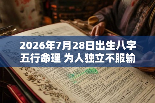 2026年7月28日出生八字五行命理 为人独立不服输