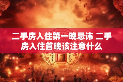 二手房入住第一晚忌讳 二手房入住首晚该注意什么