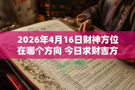 2026年4月16日财神方位在哪个方向 今日求财吉方查询