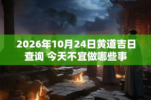 2026年10月24日黄道吉日查询 今天不宜做哪些事