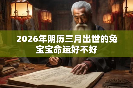 2026年阴历三月出世的兔宝宝命运好不好 2026年阴历三月出世的兔宝宝命运好不好