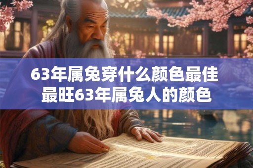 63年属兔穿什么颜色最佳 最旺63年属兔人的颜色 63年属兔穿什么颜色最佳 最旺63年属兔人的颜色