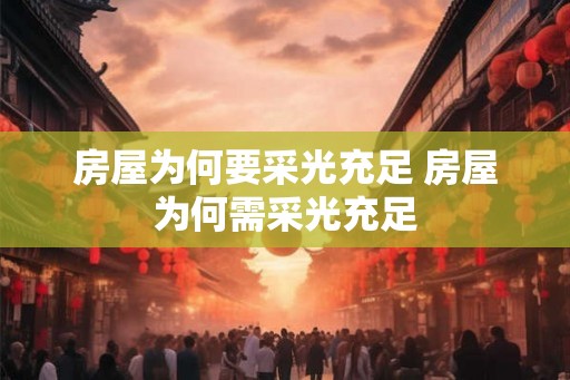 房屋为何要采光充足 房屋为何需采光充足