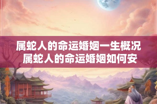 属蛇人的命运婚姻一生概况 属蛇人的命运婚姻如何安排 属蛇人的命运婚姻一生概况 属蛇人的命运婚姻如何安排