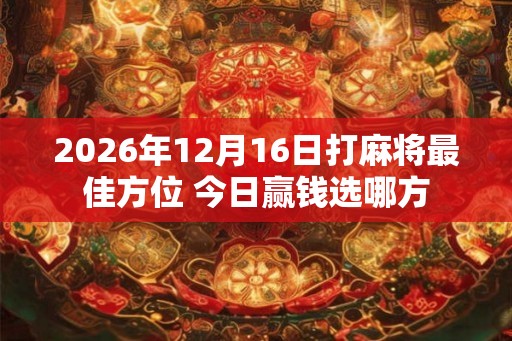 2026年12月16日打麻将最佳方位 今日赢钱选哪方
