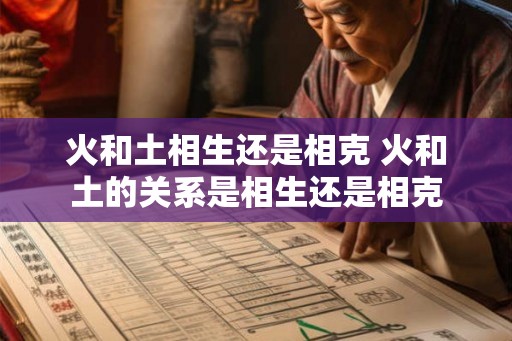 火和土相生还是相克 火和土的关系是相生还是相克