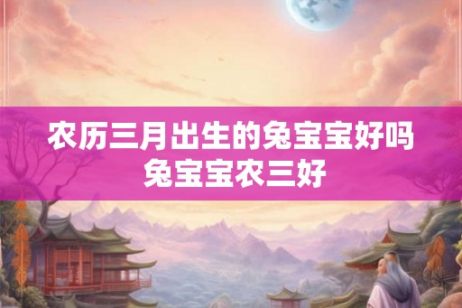 农历三月出生的兔宝宝好吗 兔宝宝农三好