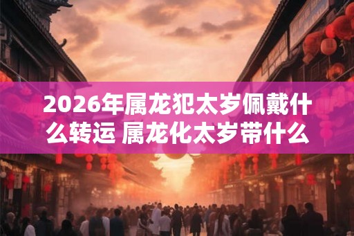 2026年属龙犯太岁佩戴什么转运 属龙化太岁带什么东西最好
