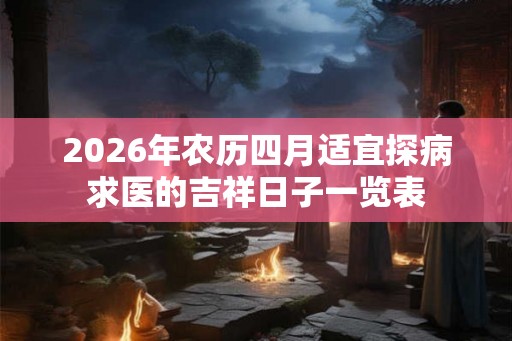 2026年农历四月适宜探病求医的吉祥日子一览表