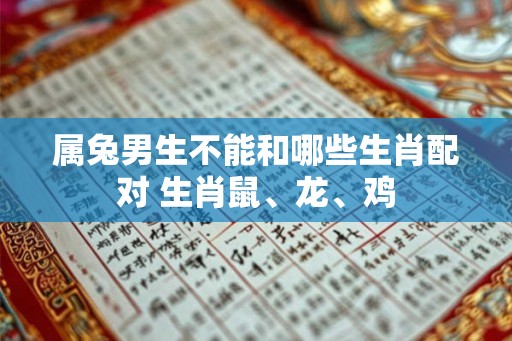 属兔男生不能和哪些生肖配对 生肖鼠、龙、鸡