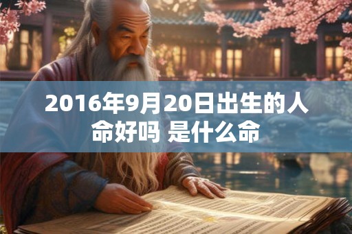 2016年9月20日出生的人命好吗 是什么命