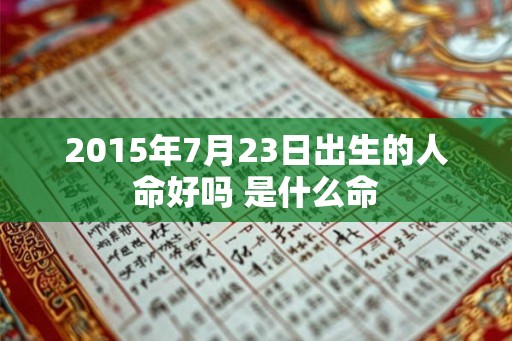2015年7月23日出生的人命好吗 是什么命 2015年7月23日出生的人命好吗 是什么命