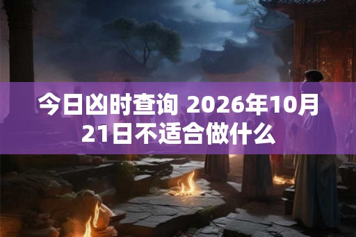 今日凶时查询 2026年10月21日不适合做什么