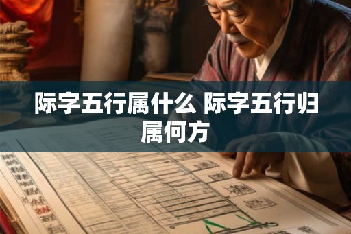 际字五行属什么 际字五行归属何方
