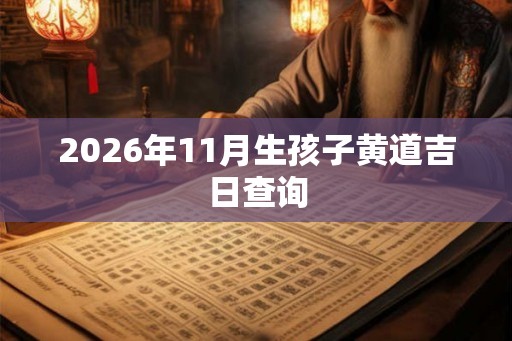 2026年11月生孩子黄道吉日查询
