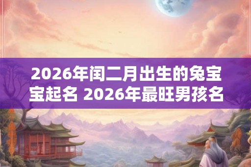 2026年闰二月出生的兔宝宝起名 2026年最旺男孩名字