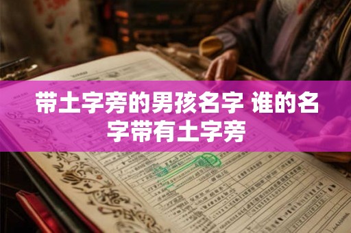 带土字旁的男孩名字 谁的名字带有土字旁