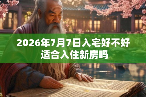 2026年7月7日入宅好不好 适合入住新房吗