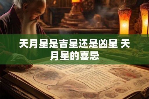 天月星是吉星还是凶星 天月星的喜忌