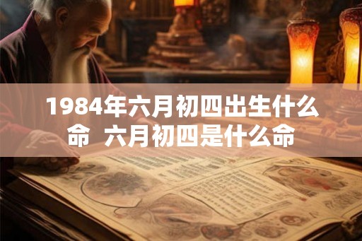 1984年六月初四出生什么命  六月初四是什么命
