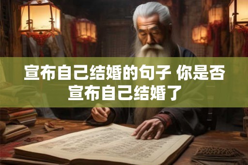 宣布自己结婚的句子 你是否宣布自己结婚了