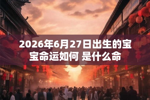 2026年6月27日出生的宝宝命运如何 是什么命