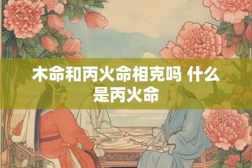 木命和丙火命相克吗 什么是丙火命