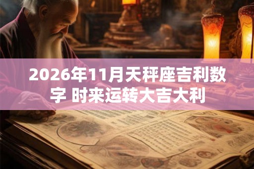 2026年11月天秤座吉利数字 时来运转大吉大利