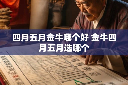 四月五月金牛哪个好 金牛四月五月选哪个 四月五月金牛哪个好 金牛四月五月选哪个