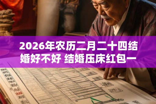 2026年农历二月二十四结婚好不好 结婚压床红包一般多少钱