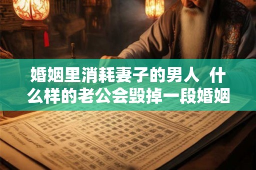婚姻里消耗妻子的男人 什么样的老公会毁掉一段婚姻 婚姻里消耗妻子的男人 什么样的老公会毁掉一段婚姻