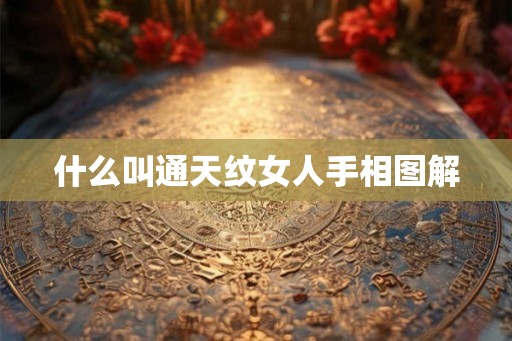 什么叫通天纹女人手相图解