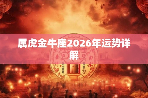 属虎金牛座2026年运势详解