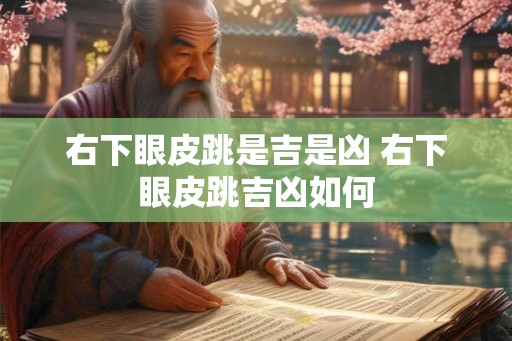 右下眼皮跳是吉是凶 右下眼皮跳吉凶如何