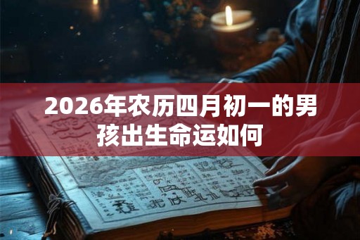 2026年农历四月初一的男孩出生命运如何