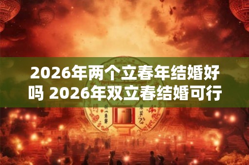 2026年两个立春年结婚好吗 2026年双立春结婚可行吗