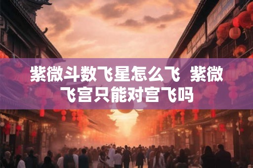 紫微斗数飞星怎么飞  紫微飞宫只能对宫飞吗