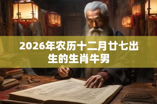 2026年农历十二月廿七出生的生肖牛男