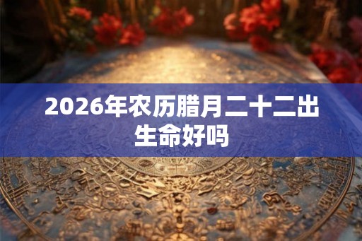 2026年农历腊月二十二出生命好吗