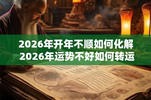 2026年开年不顺如何化解 2026年运势不好如何转运