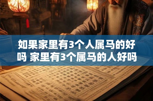 如果家里有3个人属马的好吗 家里有3个属马的人好吗